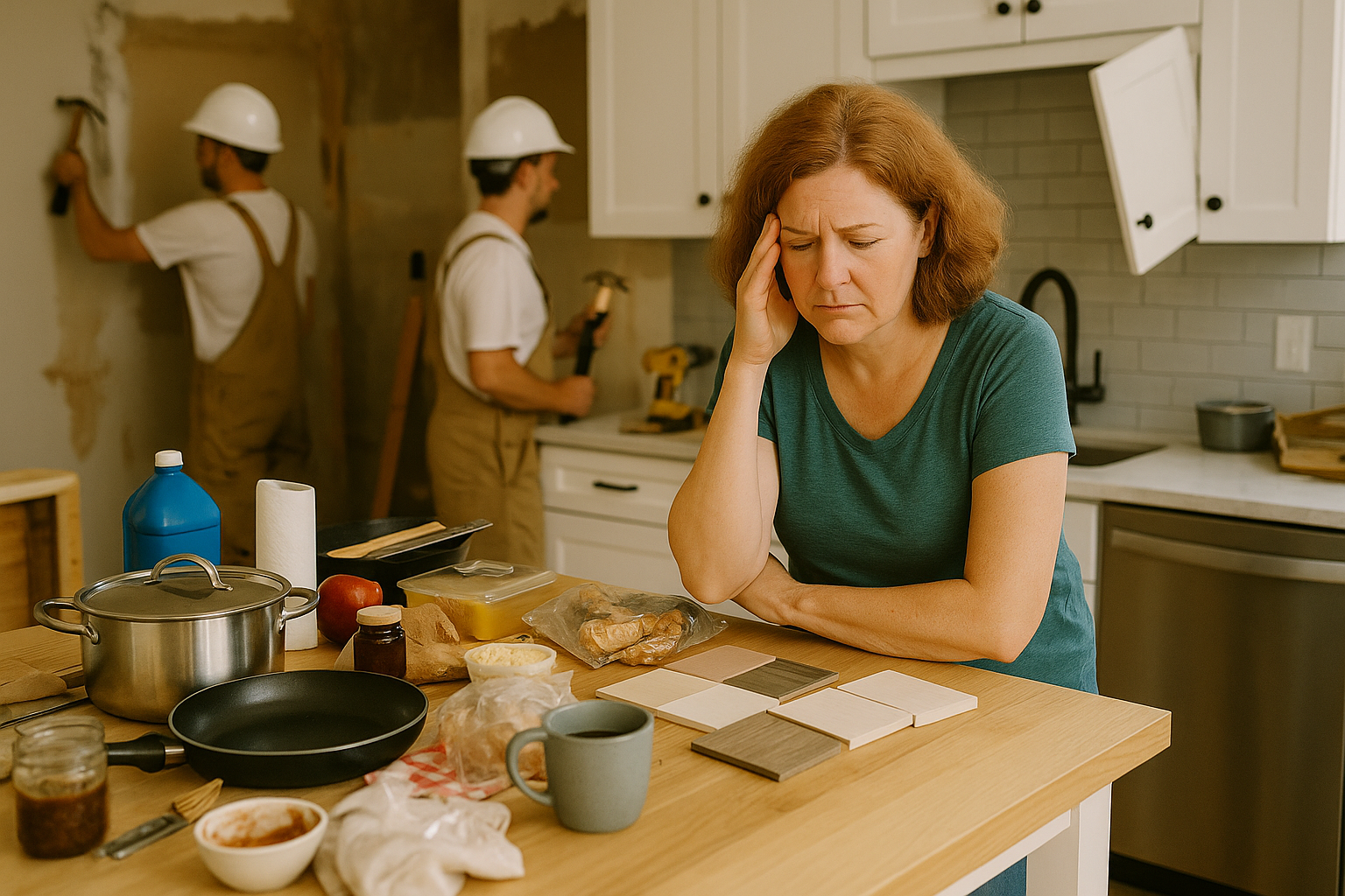 happy woman in the kitchen