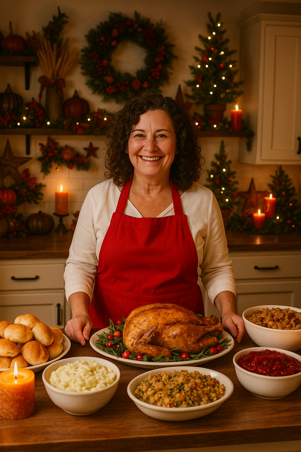happy woman in the kitchen